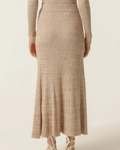 NUDE LUCY Paige Knit Skirt - Oat